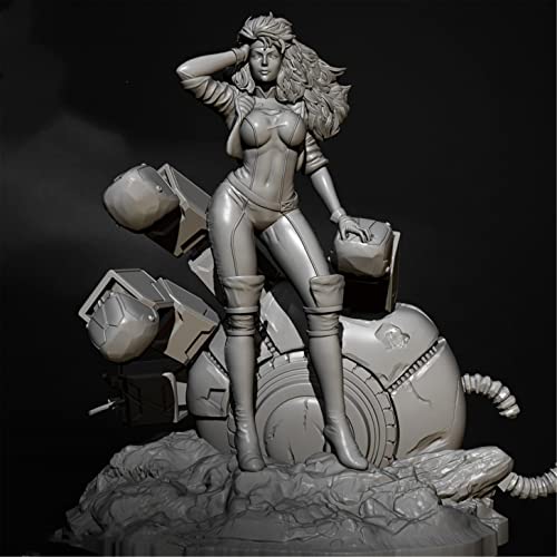FCBEL 75mm 1/24 Sci-Fi Planet Woman Warrior Miniaturbausatz Resin Charakter Druckgussmodell, unmontiert und unbemalt Modellbausatz //M3497J von FCBEL