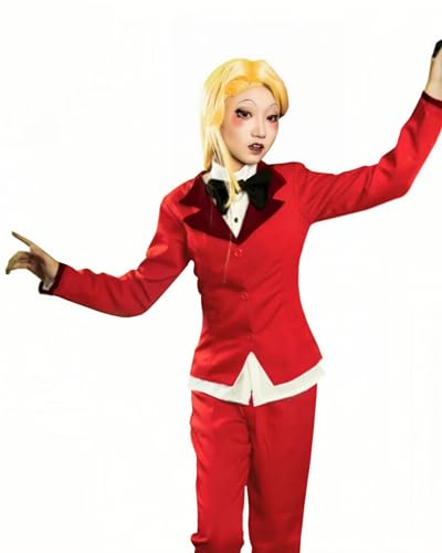 FCCAM Anime Cosplay Hazbin Hotel Cosplay Charlie Morningstar Cosplay Charlie Cosplay Kostüm Halloween Anzug Set, XXL von FCCAM