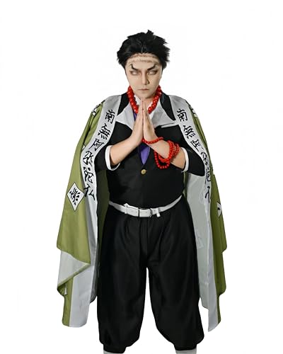 FCCAM Anime Cosplay Himejima Gyomei Cosplay Kostüm Anime Himejima Gyomei Halloween vollständiger Satz Karneval Kostüm,L von FCCAM