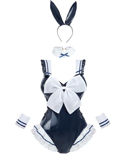 FCCAM Bunny Kostüm Frauen Bunny Girl Cosplay Matrosen Bunny Girl Cospaly Bunny Girl Senpai Cosplay Bunny Suit mit Ohren, L FCCAM Bunny Kostüm Frauen Bunny Girl Cosplay Matrosen Bunny Girl Cospaly Bunny Girl Senpai Cosplay Bunny Suit mit Ohren, L von FCCAM