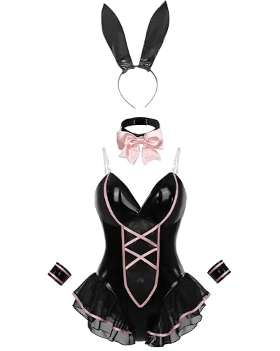 FCCAM Bunny Kostüm Frauen Bunny Girl Senpai Cosplay Anime Senpai Bunny Suit mit Ohren, S von FCCAM