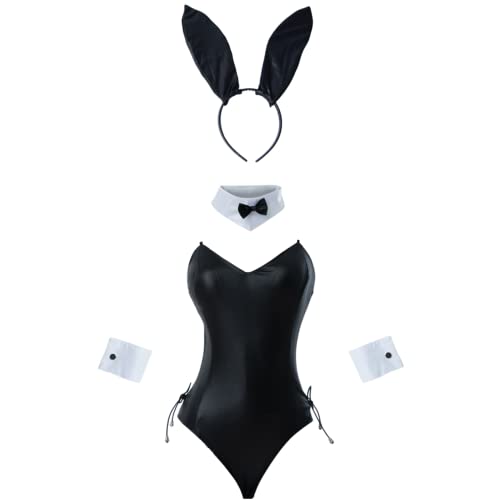 FCCAM Bunny Kostüm Frauen Ganyu Cosplay Genshin Impact Cosplay Bunny Suit mit Ohren 3XL von FCCAM