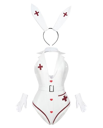 FCCAM Bunny Kostüm Frauen Girl Sakurajima Mai Cosplay Kostüm Anime Senpai Bunny Suit mit Ohren, M von FCCAM