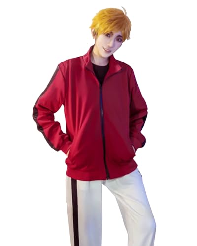 FCCAM Cosplay Haikyuu Cosplay Schuluniformen Kita Shinsuke Cosplay Schuluniformen Kita Shinsuke Schuluniformen, Rot, L von FCCAM