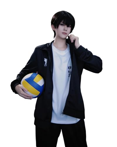 FCCAM Cosplay Haikyuu Cosplay Schuluniformen Shoyo Hinata Cosplay karasuno Schuluniformen Hinata Shoyo Cosplay, Schwarz, L von FCCAM