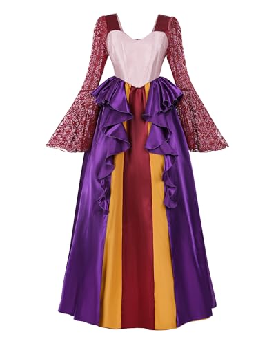FCCAM Hexenkostüm für Frauen Hocus Pocus Sarah Sanderson Kostüme Halloween Mittelalterliche Kleider,XXL FCCAM Hexenkostüm für Frauen Hocus Pocus Sarah Sanderson Kostüme Halloween Mittelalterliche Kleider,XXL von FCCAM