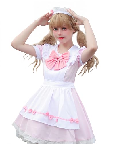 FCCAM Maid Dress Maid Outfit Maid Cosplay hausmädchen kostüm zimmermädchen kostüm Maid Dress Dienstmädchen Kostüm Kellnerin Kostüm, Rosa, S FCCAM Maid Dress Maid Outfit Maid Cosplay hausmädchen kostüm zimmermädchen kostüm Maid Dress Dienstmädchen Kostüm Kellnerin Kostüm, Rosa, S von FCCAM