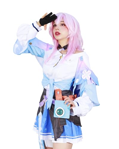 FCCAM March 7th Honkai: Star Rail Cosplay Kostüm Halloween Anzug Full Set XXL von FCCAM