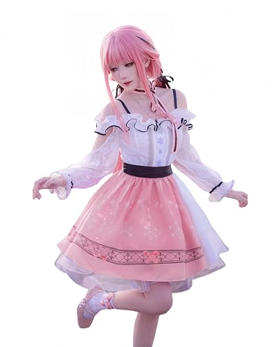 FCCAM Nikki Cosplay Game Cosplay Infinity Nikki Cosplay für Damen, Ainme-Spiel, Unendlichkeit, Nikki, Cosplay, rosa Kleid, L von FCCAM