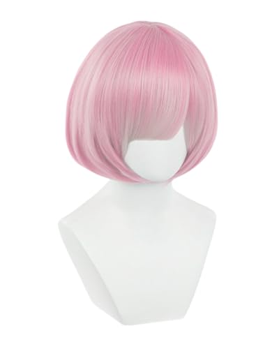 FCCAM Re0 Ram Cosplay Perücken Damen Anime Re:Life in a different world from zero,Rosa,Ram FCCAM Re0 Ram Cosplay Perücken Damen Anime Re:Life in a different world from zero,Rosa,Ram von FCCAM
