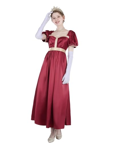 FCCAM Regency Kleid Damen lang Empire Stil Ballkleid mit Satin, abnehmbarem Gürtel & Handschuhen Historisches Abendkleid für Kostümparty, Theater, Cosplay,S FCCAM Regency Kleid Damen lang Empire Stil Ballkleid mit Satin, abnehmbarem Gürtel & Handschuhen Historisches Abendkleid für Kostümparty, Theater, Cosplay,S von FCCAM