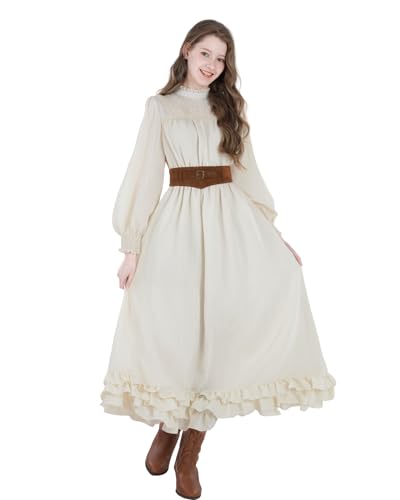 FCCAM Renaissance Kleid Damen Mittelalterkleid Viktorianisches Kleid Damen Steampunkleid Weiß,XL FCCAM Renaissance Kleid Damen Mittelalterkleid Viktorianisches Kleid Damen Steampunkleid Weiß,XL von FCCAM