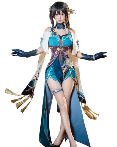 FCCAM Ruan Mei Cosplay Honkai: Star Rail Cosplay Ruan Mei Cosplay Kostüm Halloween Anzug Full Set für Frauen, XL von FCCAM