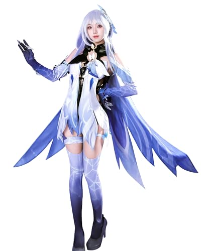 FCCAM Skirk Cosplay Genshin Cosplay Skirk Cosplay Kostüm Halloween Outfit Skirk Kostüm Set, S von FCCAM