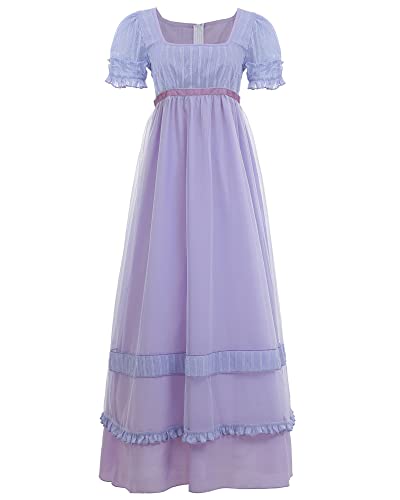 FCCAM Viktorianisches Kleid Damen - Mittelalter Kleidung Prinzessin Ballkleid Regency Kostüm mit weißen Handschuhen für Brautjungfern 3XL von FCCAM