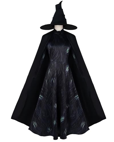 FCCAM Wicked Elphaba Kostüm Elphaba Kostüm Damen Wicked Kostüm Damen Elphaba Halloween Karnevals Outfits XXL von FCCAM