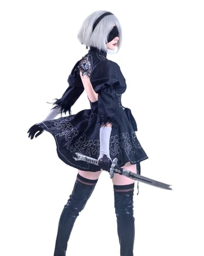 FCCAM YoRHa 2B Cosplay Kostüm für Damen Nier Automata Cosplay Kostüm, perfekt für Comic-Con, Fotoshootings und Partys XL von FCCAM