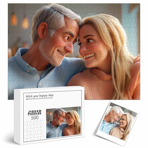 FCLYDER Puzzle von eigenem Foto, Fotopuzzle 35, 70,120, 200, 300, 500, 1000, 1500, 2000, 3000 Teile, Individuelles Puzzle mit eigenem Foto, Gestalte Dein Individuelles Fotopuzzle für Valentinstag FCLYDER Puzzle von eigenem Foto, Fotopuzzle 35, 70,120, 200, 300, 500, 1000, 1500, 2000, 3000 Teile, Individuelles Puzzle mit eigenem Foto, Gestalte Dein Individuelles Fotopuzzle für Valentinstag von FCLYDER