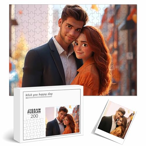 FCLYDER Puzzle von eigenem Foto, Fotopuzzle 35, 70,120, 200, 300, 500, 1000, 1500, 2000, 3000 Teile, Individuelles Puzzle mit eigenem Foto, Gestalte Dein Individuelles Fotopuzzle für Valentinstag FCLYDER Puzzle von eigenem Foto, Fotopuzzle 35, 70,120, 200, 300, 500, 1000, 1500, 2000, 3000 Teile, Individuelles Puzzle mit eigenem Foto, Gestalte Dein Individuelles Fotopuzzle für Valentinstag von FCLYDER