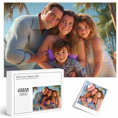 FCLYDER Puzzle von eigenem Foto, Fotopuzzle 35, 70,120, 200, 300, 500, 1000, 1500, 2000, 3000 Teile, Individuelles Puzzle mit eigenem Foto, Gestalte Dein Individuelles Fotopuzzle für Valentinstag FCLYDER Puzzle von eigenem Foto, Fotopuzzle 35, 70,120, 200, 300, 500, 1000, 1500, 2000, 3000 Teile, Individuelles Puzzle mit eigenem Foto, Gestalte Dein Individuelles Fotopuzzle für Valentinstag von FCLYDER