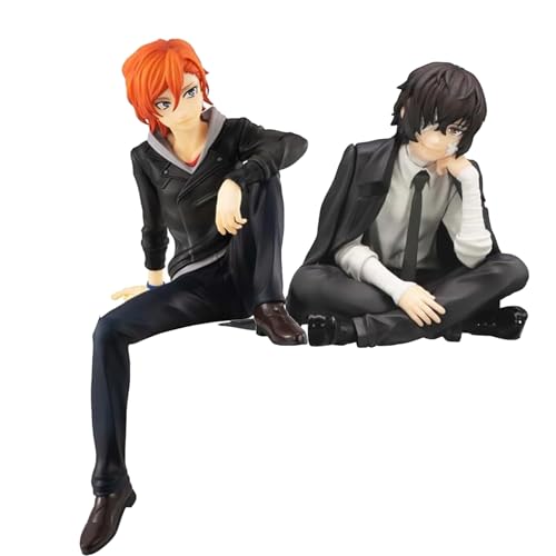 Bungo Stray Dogs Figure, Anime Action Figures, Dazai Osamu/Nakahara Chuuya Sitzender Position Charakter Modell, Anime Figur Modell Ornamente von FCMTFV