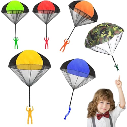 6 Stück Fallschirmspringer Spielzeug, Fallschirmspringer, Kindergeburtstag Spiele, perfekt für Outdoor-Spaß, Kindergeburtstagspartys und Geschenktüten - begeistert Kinder mit fliegenden Abenteuern 6 Stück Fallschirmspringer Spielzeug, Fallschirmspringer, Kindergeburtstag Spiele, perfekt für Outdoor-Spaß, Kindergeburtstagspartys und Geschenktüten - begeistert Kinder mit fliegenden Abenteuern von FCSNJH