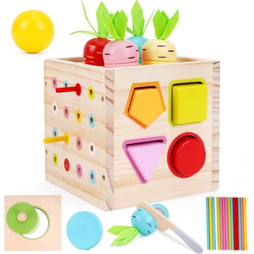FCSONU Kinder Boys Girls Montessori Spielzeug ab 2 3 Jahre, Baby Spielzeug ab 18 Monate, Jungen Mädchen Kinderspielzeug, Sortier|Stapelspielzeug, Baby Geschenke für Geburtstag|Weihnachten|Kindertag FCSONU Kinder Boys Girls Montessori Spielzeug ab 2 3 Jahre, Baby Spielzeug ab 18 Monate, Jungen Mädchen Kinderspielzeug, Sortier|Stapelspielzeug, Baby Geschenke für Geburtstag|Weihnachten|Kindertag von FCSONU