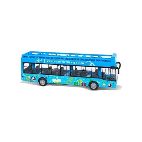 FCXVXCL Bus-Auto-Spielzeug mit Box, Doppeldecker-Bus-Spielzeugmodell, Trägheit, Spielzeugauto, Spielzeug für Kinder, Geburtstagsgeschenk, Partyzubehör, Blau FCXVXCL Bus-Auto-Spielzeug mit Box, Doppeldecker-Bus-Spielzeugmodell, Trägheit, Spielzeugauto, Spielzeug für Kinder, Geburtstagsgeschenk, Partyzubehör, Blau von FCXVXCL