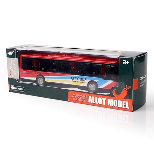 FCXVXCL Bus-Auto-Spielzeug mit Box, Legierung, Stadtbus-Spielzeugmodell, Trägheit, Spielzeugauto, Spielzeug für Kinder, Geburtstagsgeschenk, Partyzubehör, Rot FCXVXCL Bus-Auto-Spielzeug mit Box, Legierung, Stadtbus-Spielzeugmodell, Trägheit, Spielzeugauto, Spielzeug für Kinder, Geburtstagsgeschenk, Partyzubehör, Rot von FCXVXCL