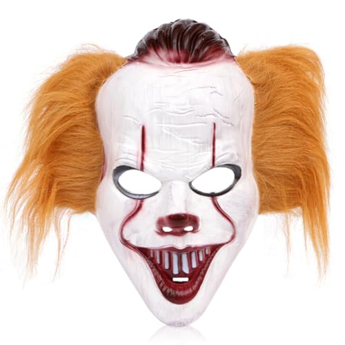 FCXVXCL Horror Clown Maske, Horror Halloween Clown Maskes, Scary Masken für Erwachsene, Horrors Maske für Clowns, Maskes für Halloween und Karneval, Accessoire für Kostüme zur Mottoparty von FCXVXCL