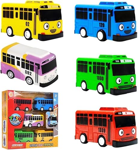 FCXVXCL Mini Bus Spielzeugautos Set, Pull Back Fahrzeuge, Kleines Bus Modell für Kinder und Freunde von FCXVXCL