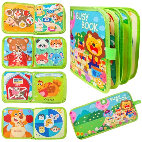 FCXVXCL Quiet Book ab 1-5 Jahre, 3D Filz Tiere Quiet Book Förderung Feinmotorischen Fähigkeiten, Montessori Busy Book, Activity Board Motorikspielzeug für Frühe Bildung, Geschenke für Kinder FCXVXCL Quiet Book ab 1-5 Jahre, 3D Filz Tiere Quiet Book Förderung Feinmotorischen Fähigkeiten, Montessori Busy Book, Activity Board Motorikspielzeug für Frühe Bildung, Geschenke für Kinder von FCXVXCL