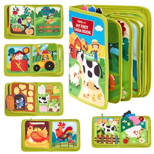 FCXVXCL Quiet Book mit Bauernhof Thema, 20 in 1 Montessori Busy Book für Kleinkinder 1 2 3 4 5 Jahr, Busy Book Weichem Filz Educational für Frühe Bildung, Geschenk Spielzeug Mädchen Junge FCXVXCL Quiet Book mit Bauernhof Thema, 20 in 1 Montessori Busy Book für Kleinkinder 1 2 3 4 5 Jahr, Busy Book Weichem Filz Educational für Frühe Bildung, Geschenk Spielzeug Mädchen Junge von FCXVXCL