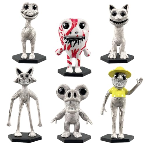 Horror Anime Mini Figuren, Cartoon Charaktere Action Figuren, Horror Game Model Toys, Collectible Ornament Dekoration, Party Kuchen Dekoration Supplies - 6 Stück Horror Anime Mini Figuren, Cartoon Charaktere Action Figuren, Horror Game Model Toys, Collectible Ornament Dekoration, Party Kuchen Dekoration Supplies - 6 Stück von FCXVXCL