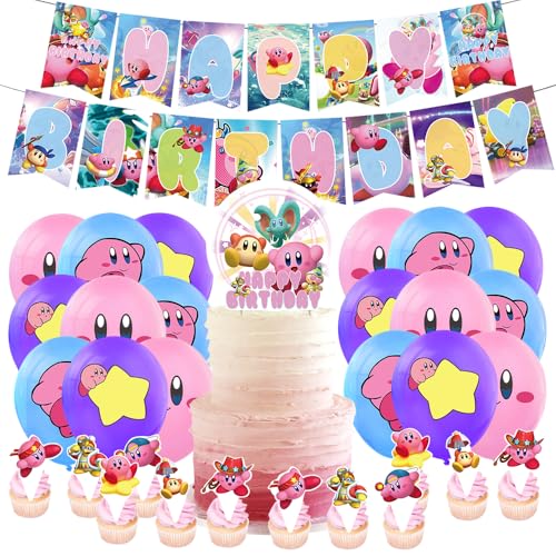 Geburtstag Party Deko, Geburtstag Dekorationen 32 Stück, Cartoon Luftballon Party Dekoration, Deko für Kindergeburtstag Enthält Happy Birthday Banner, Latexballons, Cake Topper Geburtstag Party Deko, Geburtstag Dekorationen 32 Stück, Cartoon Luftballon Party Dekoration, Deko für Kindergeburtstag Enthält Happy Birthday Banner, Latexballons, Cake Topper von FCXVXCL