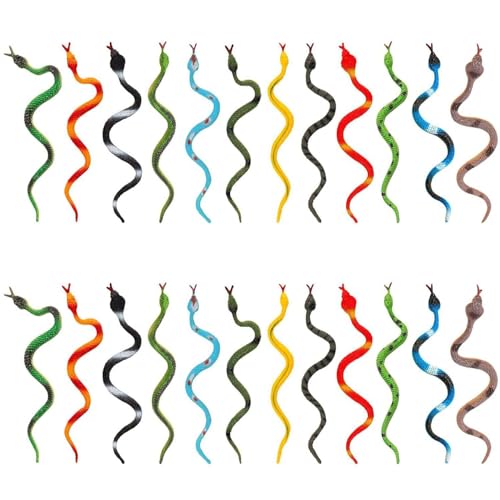 FDGGT 24 Stück Mini-Schlangen, Gummischlangen, Simulierte Schlangen, Tiermodelle, Kinderspielzeug, Kreatives Spielzeug FDGGT 24 Stück Mini-Schlangen, Gummischlangen, Simulierte Schlangen, Tiermodelle, Kinderspielzeug, Kreatives Spielzeug von FDGGT