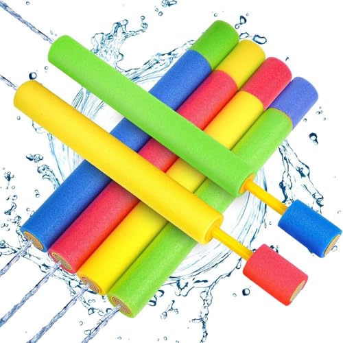 6 Stück Spritzpistole Kinder, 30 * 3.5cm Bunte Kinder Schaum Wasserpistole Klein Auszug Wasserspritzpistole, Wasserpistole Schaumstoff Wasserspielzeug für Strand Wasser 6 Stück Spritzpistole Kinder, 30 * 3.5cm Bunte Kinder Schaum Wasserpistole Klein Auszug Wasserspritzpistole, Wasserpistole Schaumstoff Wasserspielzeug für Strand Wasser von FDJZXW
