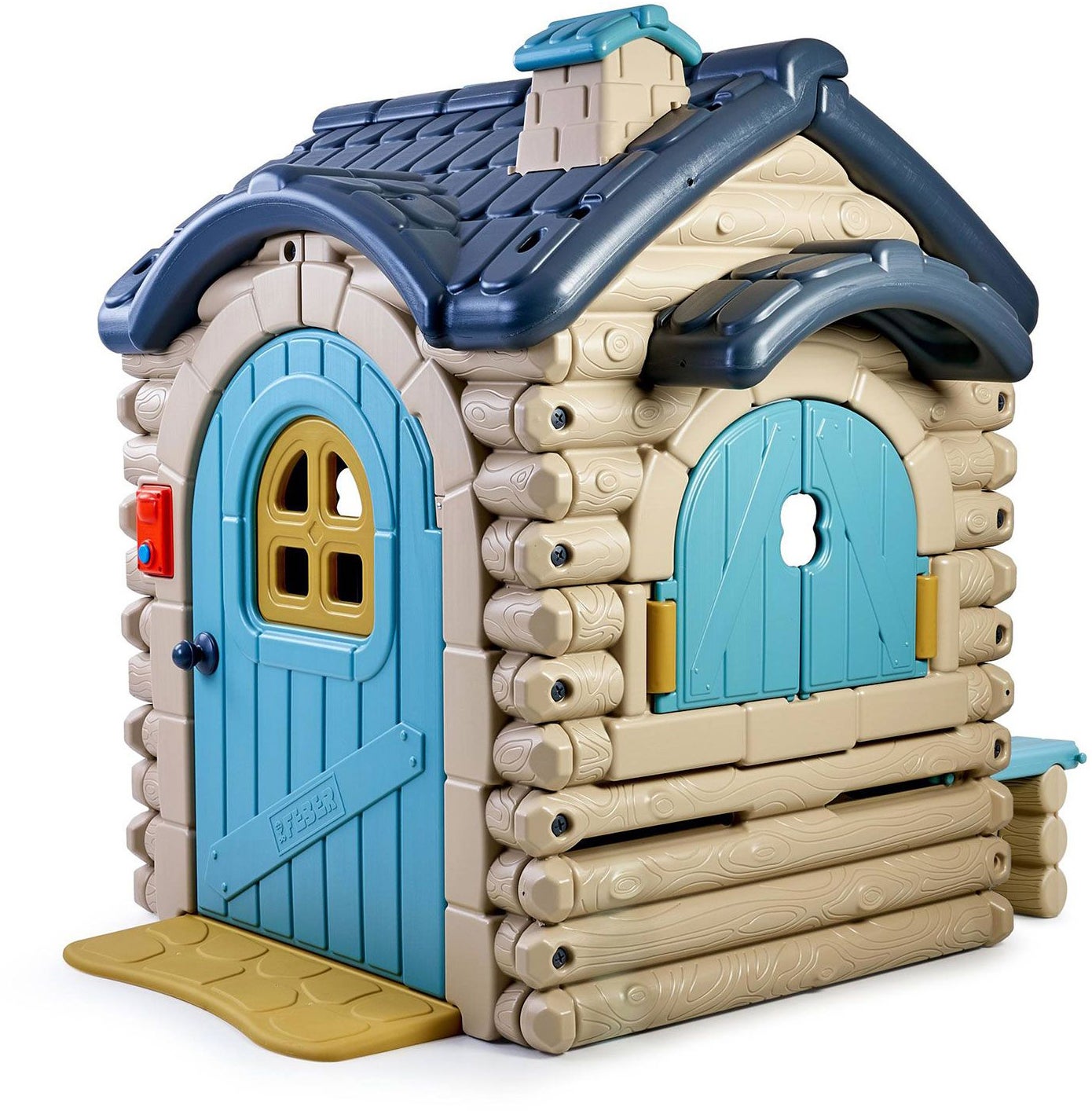 FEBER Casual Cottage Spielhaus mit Klang, Blau/Grau von FEBER