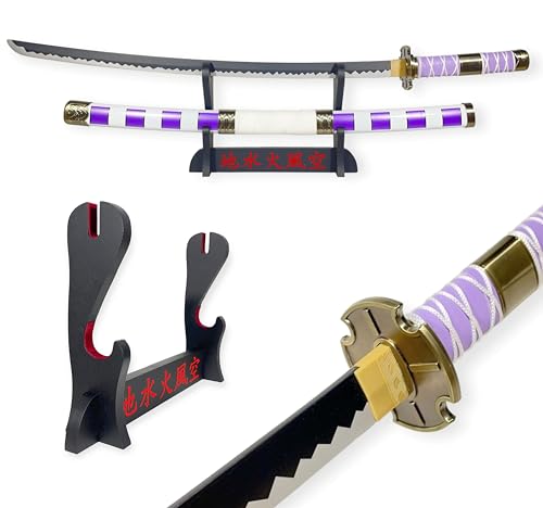 FÉENOMENN Katana One Piece – Luffy Nidai Kitetsu – Schwert mit Holzklinge (japanischer Ständer im Lieferumfang enthalten) von FEENOMENN