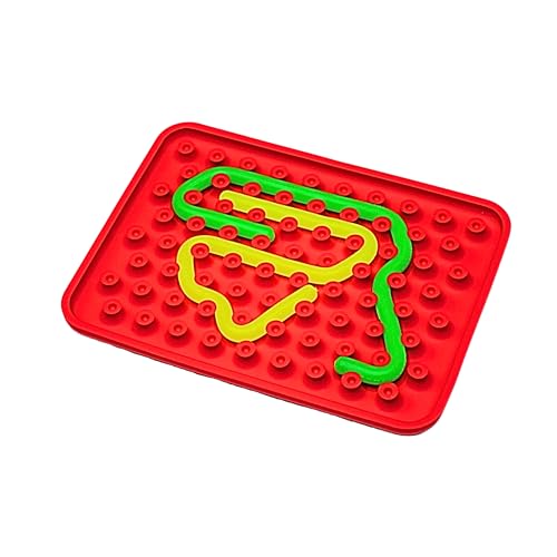 Sensorik Spielzeug Baby Ab 3 Jahre “Wiggly Toy” - Sensorisches Baby Spielzeug - Flexibler Wurm mit Matrize zur Entwicklung manueller Fähigkeiten - Motorikspielzeug geeignet zum Lernen, Spielen von FEEO DECOR