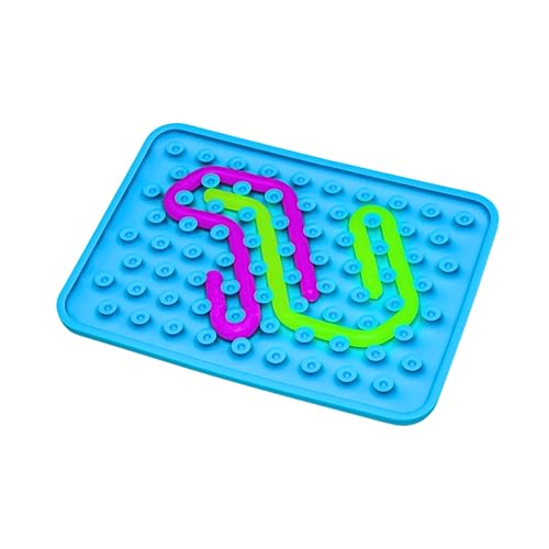 Sensorik Spielzeug Baby Ab 3 Jahre “Wiggly Toy” - Sensorisches Baby Spielzeug - Flexibler Wurm mit Matrize zur Entwicklung manueller Fähigkeiten - Motorikspielzeug geeignet zum Lernen, Spielen von FEEO DECOR