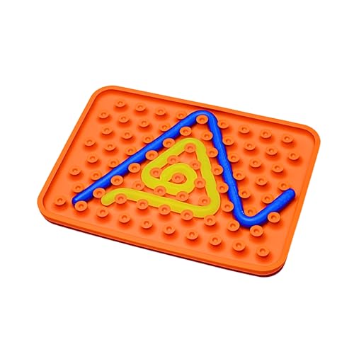 FEEO Sensorik Spielzeug “Wiggly Toy” - Activity Board für Kinder - Motorikspielzeug zur Entwicklung manueller Fähigkeiten - Montessori Spielzeug EIN Sich Windender Wurm mit Matrize - Orange von FEEO