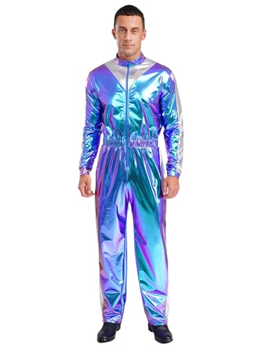 FEESHOW Erwachsene Astronauten Kostüm Herren Damen Space Weltraumfahrer Overall Metallic Body Halloween Fashingskostüm Blau XXL FEESHOW Erwachsene Astronauten Kostüm Herren Damen Space Weltraumfahrer Overall Metallic Body Halloween Fashingskostüm Blau XXL von FEESHOW