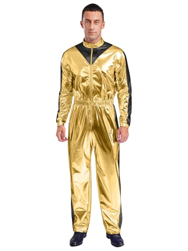FEESHOW Erwachsene Astronauten Kostüm Herren Damen Space Weltraumfahrer Overall Metallic Body Halloween Fashingskostüm Gold XXL FEESHOW Erwachsene Astronauten Kostüm Herren Damen Space Weltraumfahrer Overall Metallic Body Halloween Fashingskostüm Gold XXL von FEESHOW