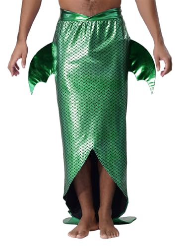 FEESHOW Herren Kostüm Meerjungfrauen Poseidon Cosplay Rock Karnevalskostüm Mottoparty Verkleidung Grün 3XL FEESHOW Herren Kostüm Meerjungfrauen Poseidon Cosplay Rock Karnevalskostüm Mottoparty Verkleidung Grün 3XL von FEESHOW