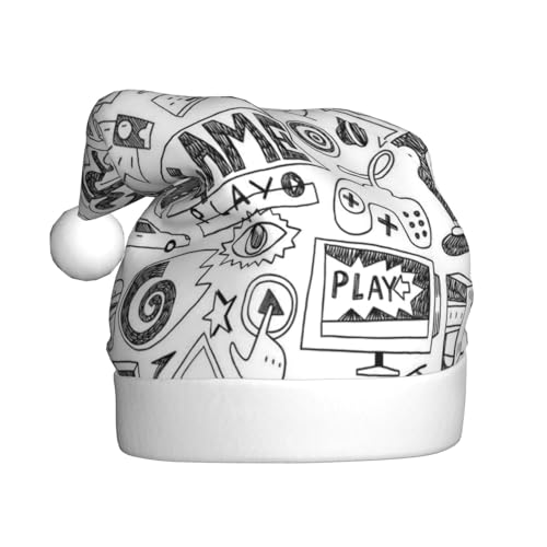 Videospiel Jungen Weihnachtsmann Hut Weihnachtsmütze Urlaub Hut Für Neujahr Festliche Party Supplies Party Hüte Weihnachten Caps Xmas Cap von FEETOX