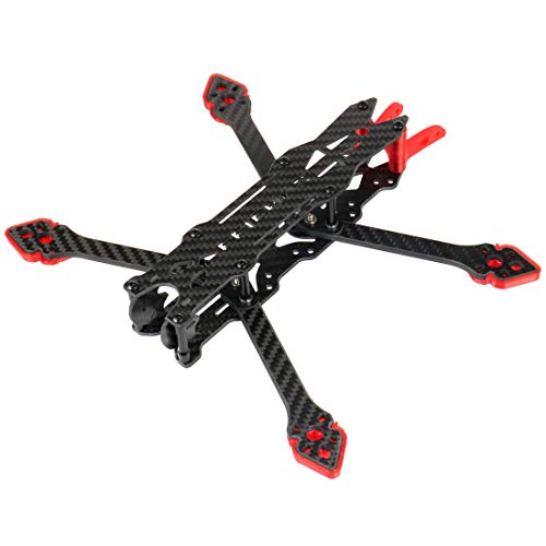 FEICHAO 225mm Racing Drone Frame Freestyle Kit 5 Zoll mit 3D-Gedruckter Kamerahalterung Kompatibel für Gopro/Runcam-Kamera (No Camera Mount,Black) von FEICHAO
