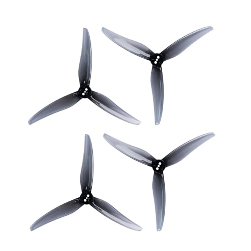 GEMFAN 2 Paar Hurricane 4525 Propeller 3-Blade CW CCW PC Paddel für RC Drohne DIY Teile (Grau) von FEICHAO