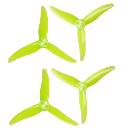 GEMFAN Hurricane 3525 Propeller 3-Blade 1,5 mm CW CCW Paddel für RC Drohne Ersatzteile (Gelb) von FEICHAO