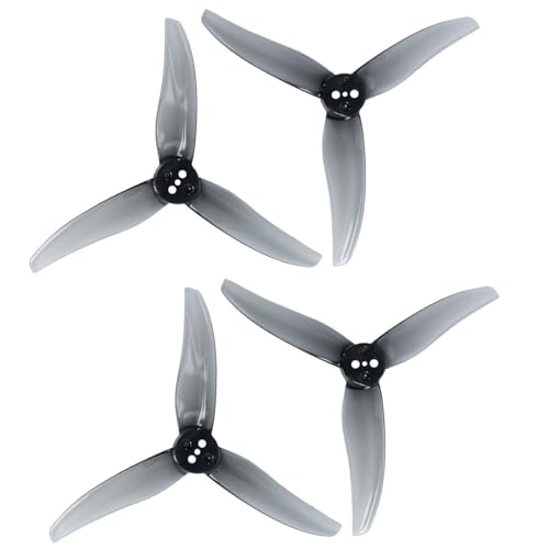 GEMFAN Hurricane 3525 Propeller 3-Blade 1,5 mm CW CCW Paddel für RC Drohne Ersatzteile (Grau) von FEICHAO